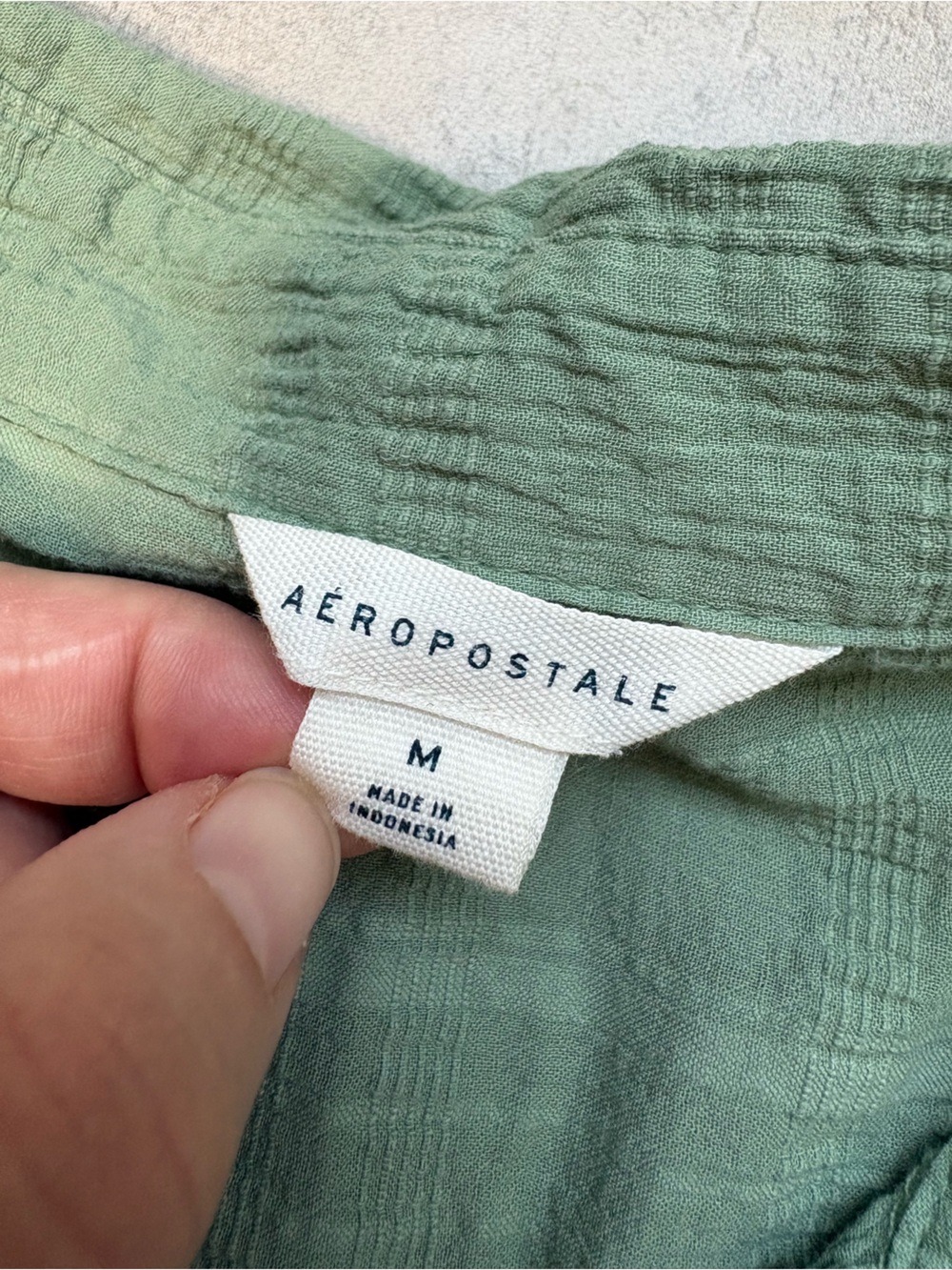 Aeropostale button down collared shirts bundle. Oversized gauze stripes casual - Picture 3 of 5